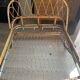 Vintage rattan basket bed