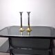 Pair of brutalist candlesticks by david marshall, 1980, spain