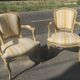Pair of Louis XV style convertible armchairs