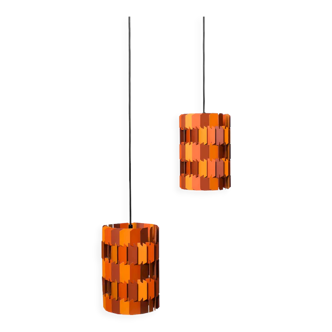 Pair of "Facet" Pendant Lamps by Louis Weisdorf for LYFA Denmark