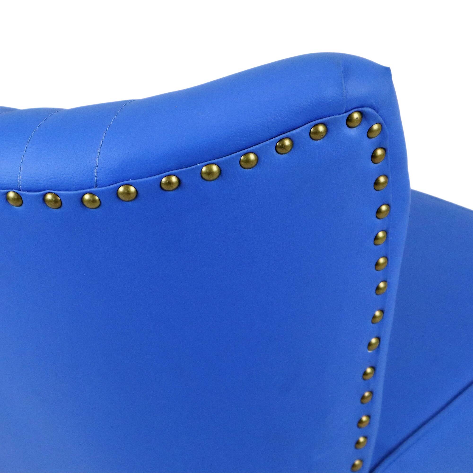 Expo 58 Armchair Seat Replica Blue Vintage Conical 72cm
