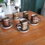 Stoneware cups service