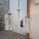Granada ice glass waterfall pendant light by JT Kalmar 1970