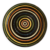 XXL empty target pocket dish in glazed earthenware from Marnaz 1950