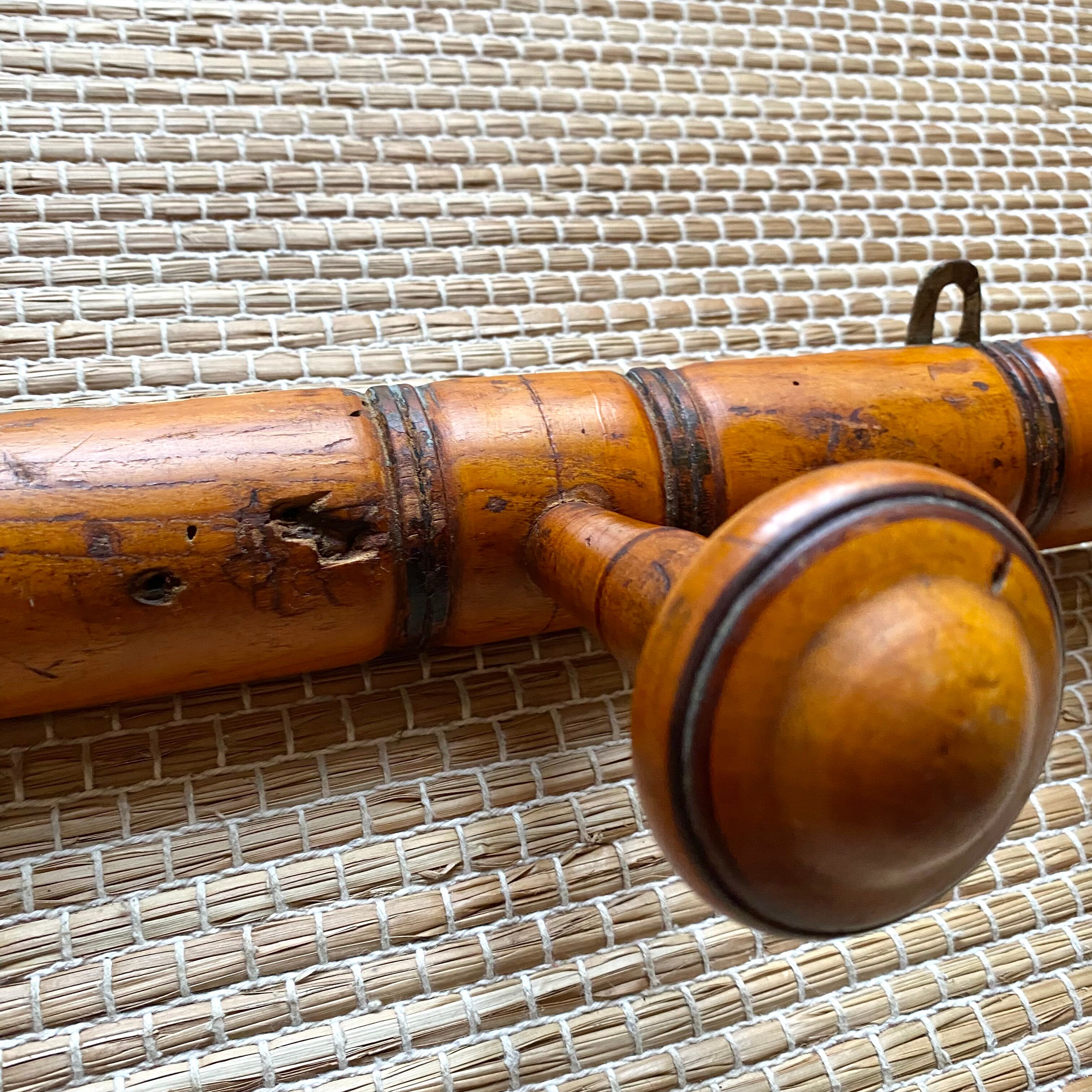 Antique wall coat rack