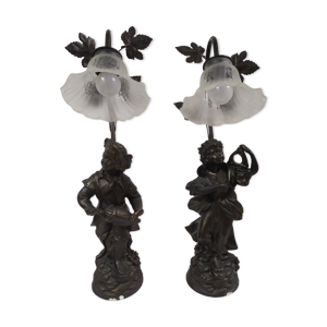 Paire de lampe tulipe