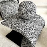 Armchair set and footrest vintage design line Roset Zen