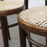 Set of 2 original vintage Thonet bistro design chairs