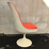 Orange tulip foot armchair