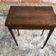 Old Game Table Folding Wood Green Carpet + Vintage Brass Hooves