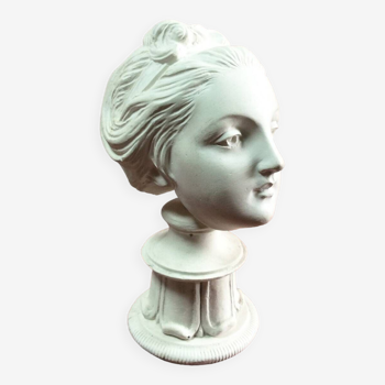 Sculpture plâtre jeune femme au bandeau 1910