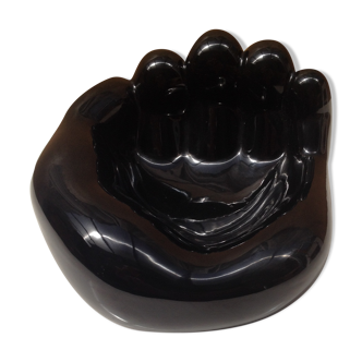Empty ceramic hand shape pocket