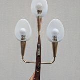 Applique vintage maison Lunel laiton Teck & Opaline 1950-60