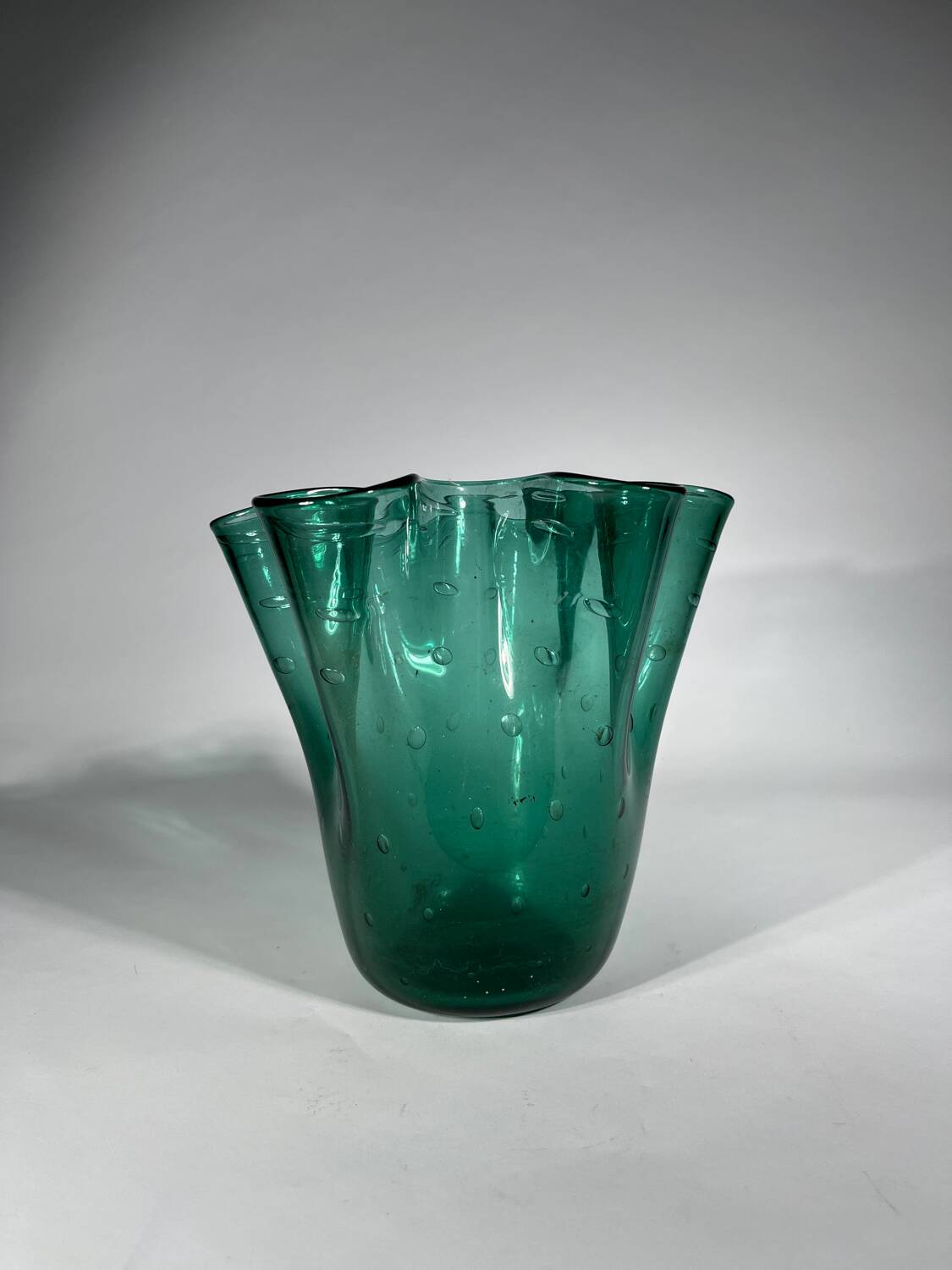 Italian Empoli Murano glass handkerchief vase?