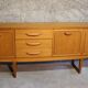 Enfilade scandinave en bois blond 1960