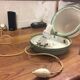 Pair of bedside Holophane with switch lamps PEAR vintage