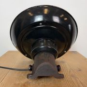 Vintage Industrial Black Enamel and Cast Iron Wall Lamp, 1960s