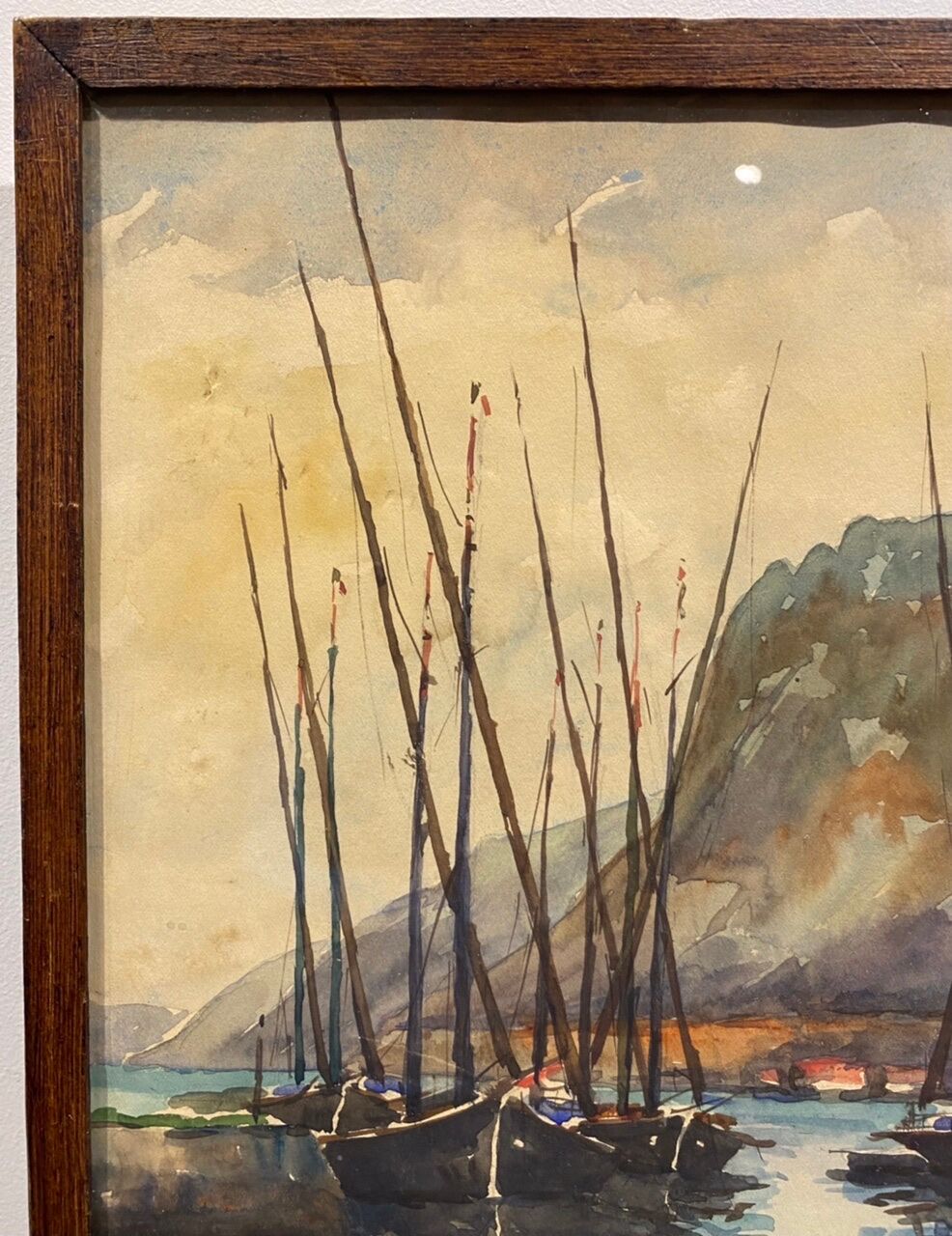 Old painting, marine, signed xx century