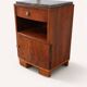 Art Deco side table in wood and marble – 1930s – bedside table