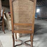 Suite de 6 chaises style Louis XIV en cannage