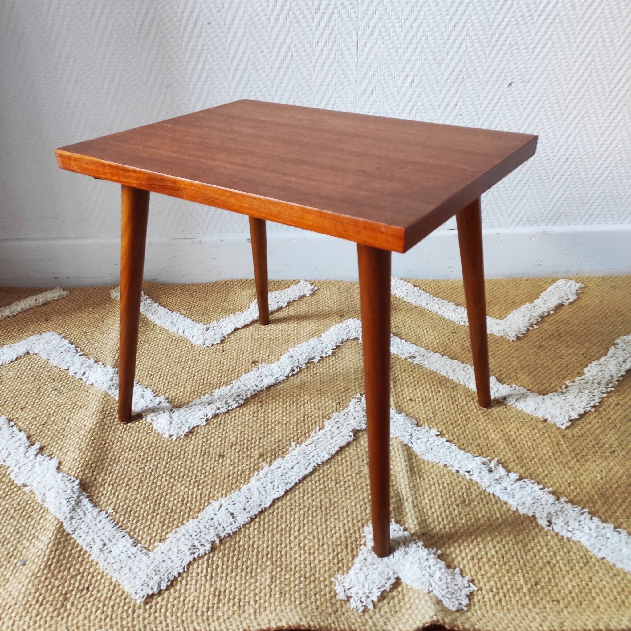 1950-60 Scandinavian style side table minimalist bedside table