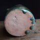 Handcrafted enameled terracotta pitcher signed