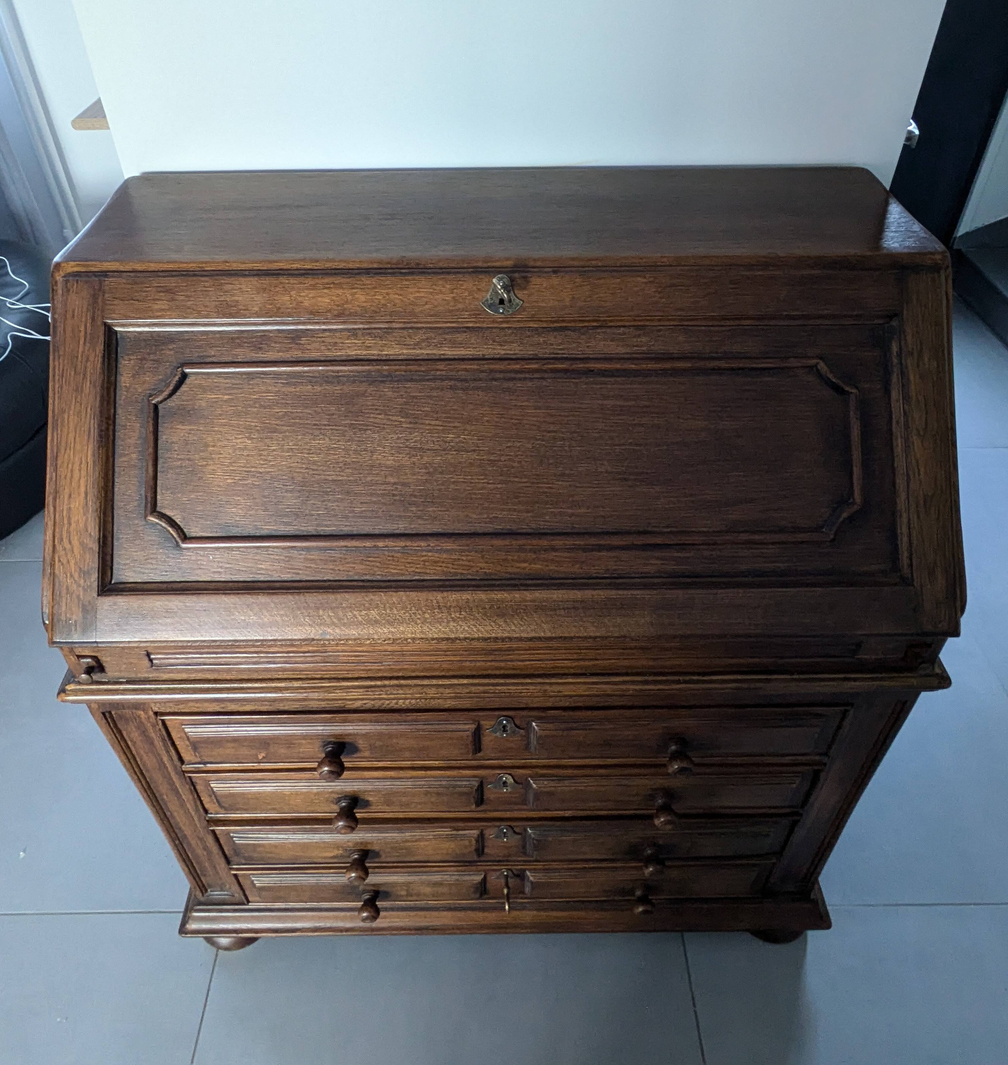 Solid wood secretary