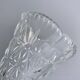 Vintage moulded glass vase from the 60s-70s, geometric design.