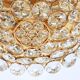 Chandelier in gilded brass and crystal glass inlaid by Palwa, Germany, 1970s.