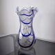 Vase seguso Bleu en verre de murano, italie, 1960