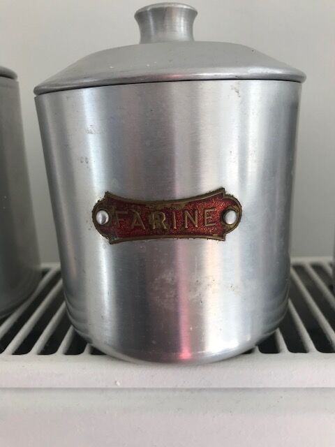 Lot of 4 aluminum spice jars