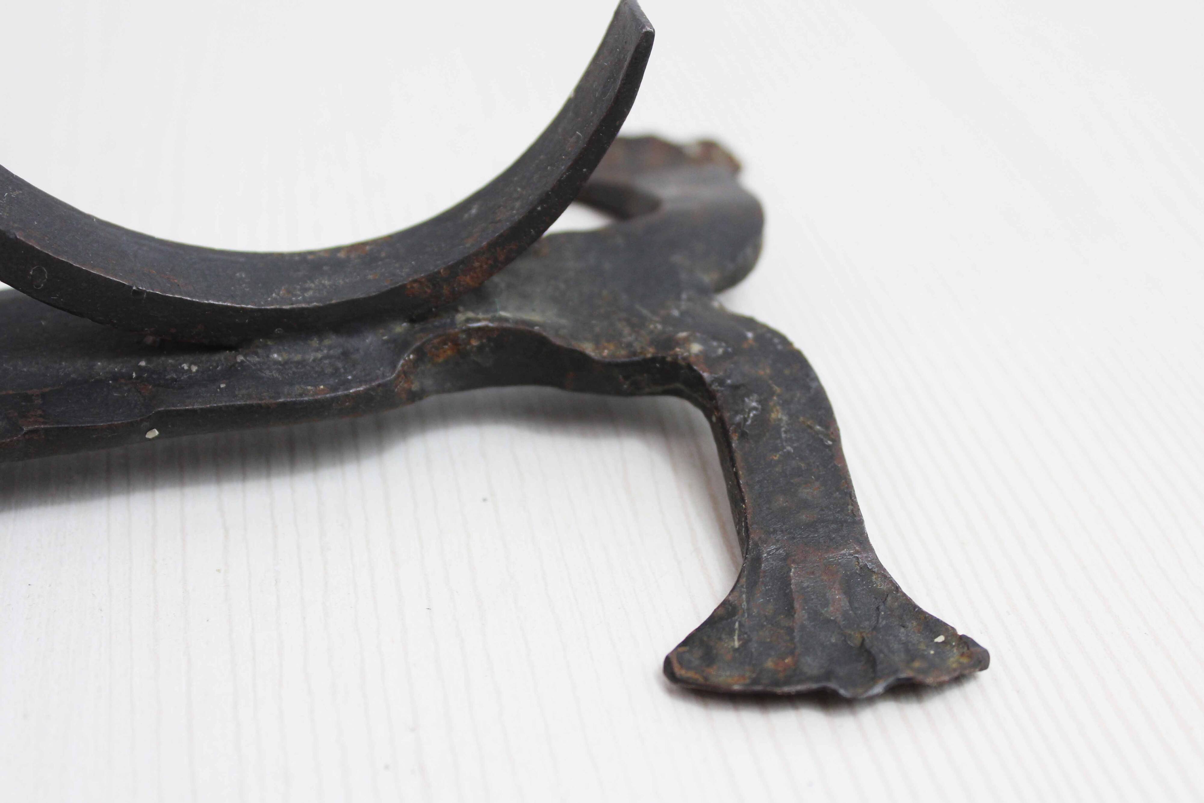 Brutalist iron candle holder 1950