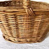 Braided wicker basket