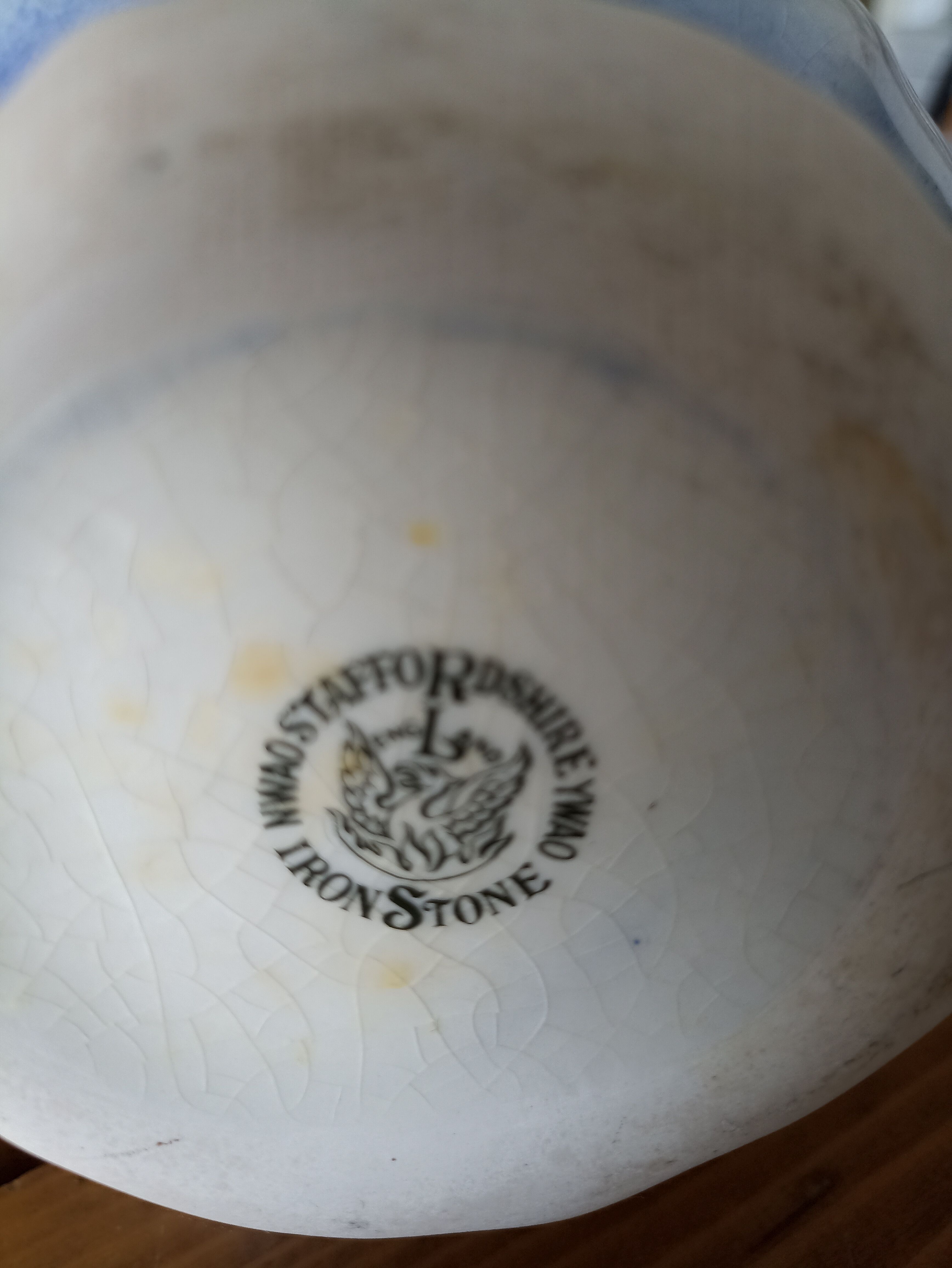 Pottery pitcher Mayfayre Staffordshire England