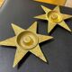 Vintage 2 Piece Ashtray Set Star Design