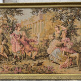 Large antique tapestry "country breakfast"