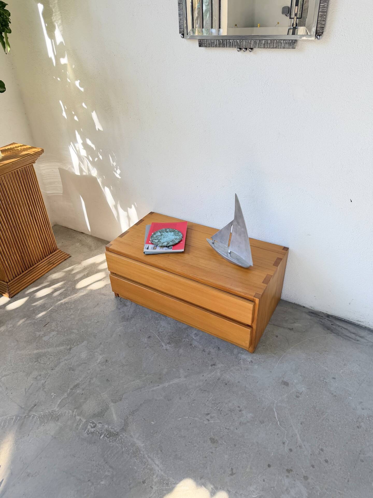 Bedside cabinet pine Maison Regain