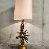 Vintage floral table lamp, 1960s