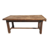 Solid oak farmhouse table with one drawer