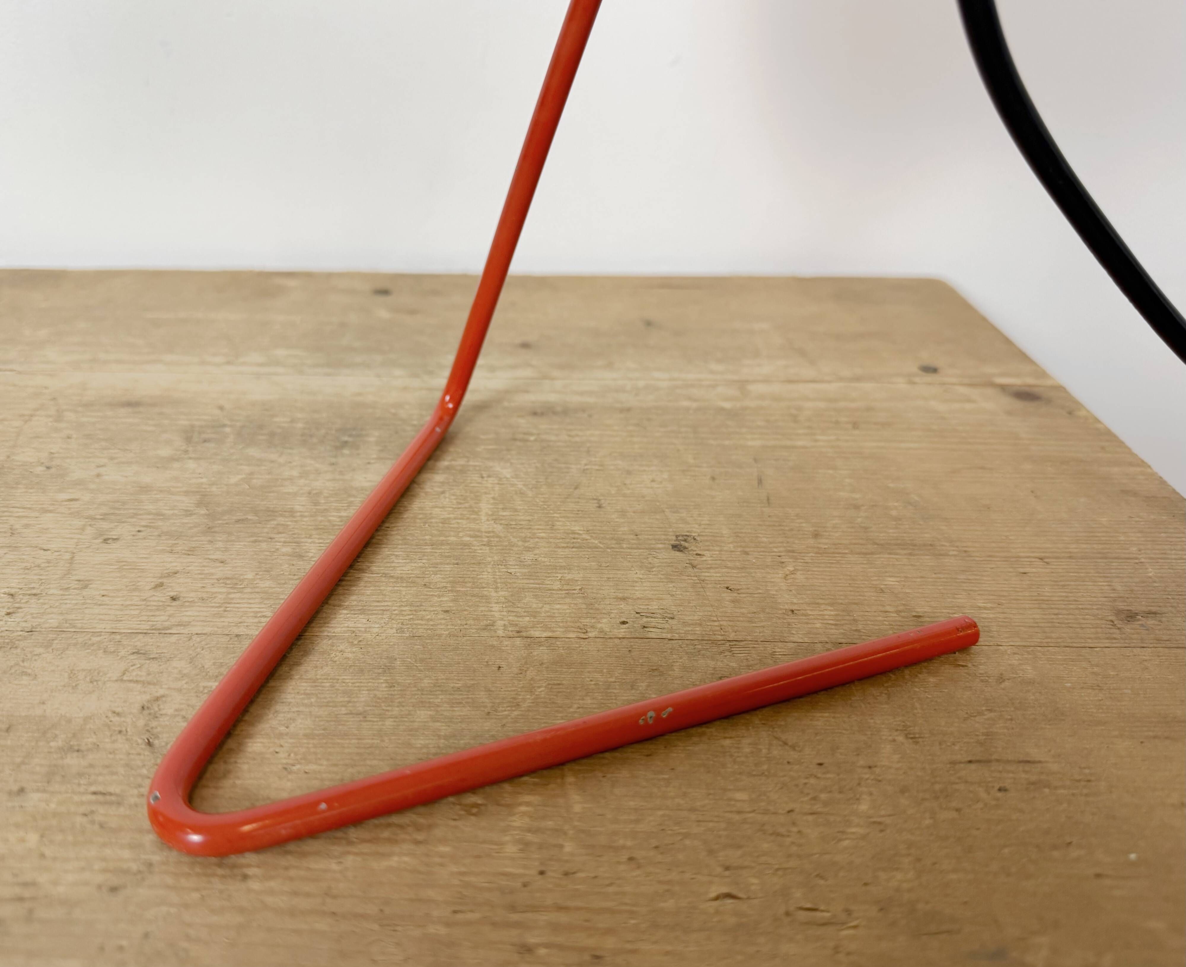 Vintage Red Table Lamp by Josef Hurka for Drupol, 1960s