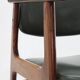1960s arne vodder desk armchair model "lene" in leather , denmark