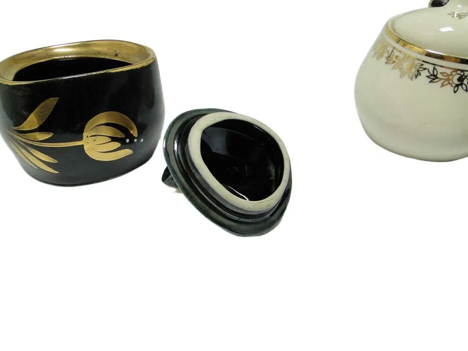AEY Sugar Bowl Iza, black porcelain, Chodzież