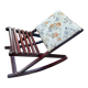 Folding footrest with vintage embroidery