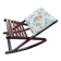Folding footrest with vintage embroidery