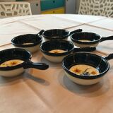 Set of 6 fondue pots in Quimper