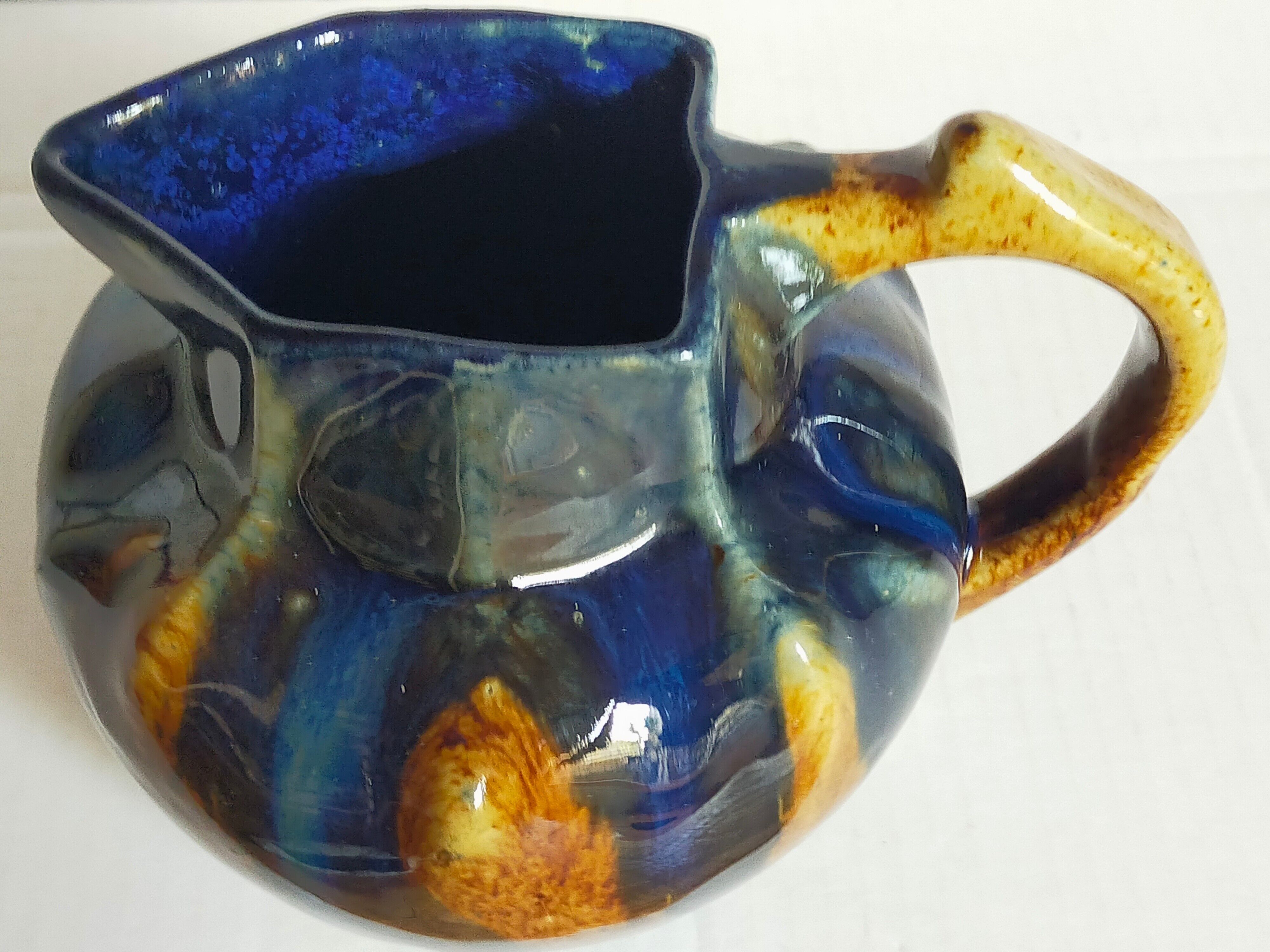 Art nouveau pitcher enamelled earth early twentieth century