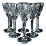 Lot de 6 verres à liqueur Chantilly en cristal taillé de SAINT-LOUIS signé 11.5cm