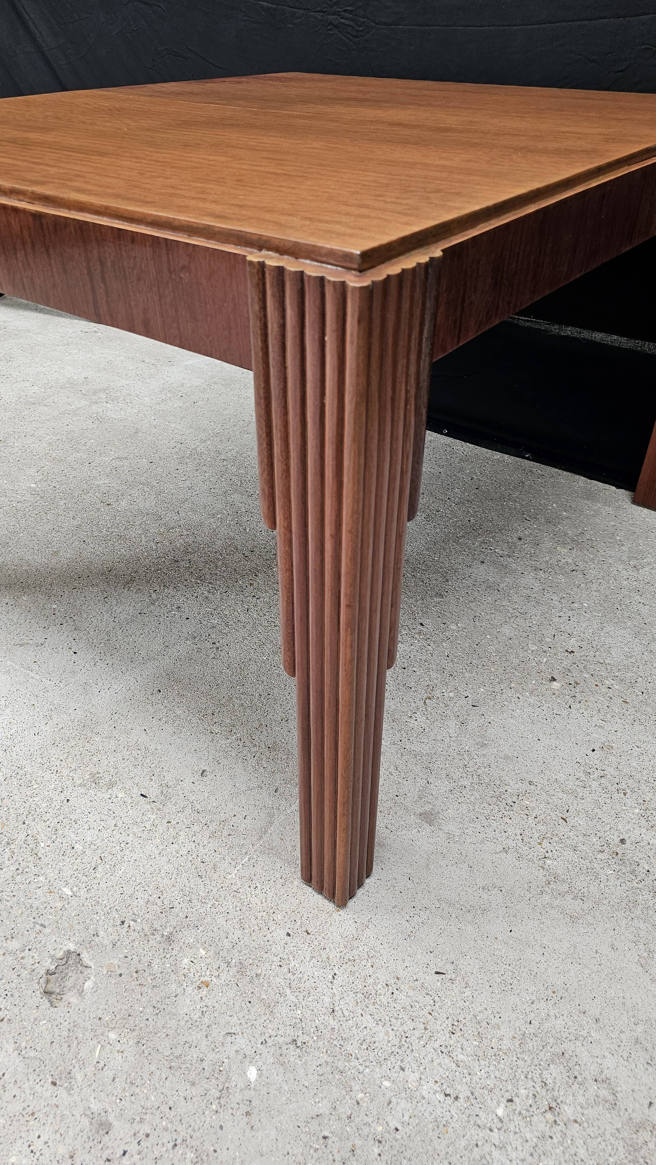 Lot of table and 6 Art Deco chairs from Saddier & fils