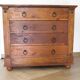 Commode 4 tiroirs en bois massif, début XXème s.