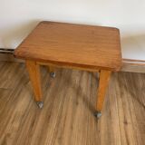 Vintage coffee table on casters